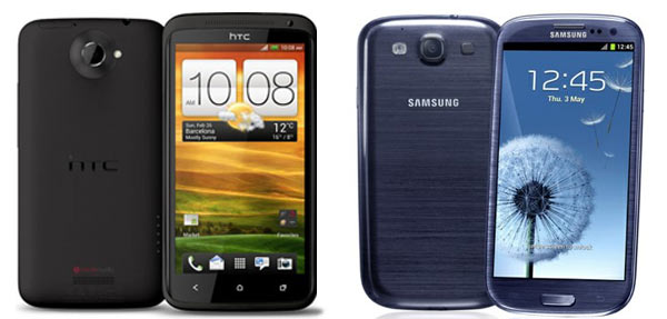 Tabla comparativa del HTC One X+ vs Samsung Galaxy S3
