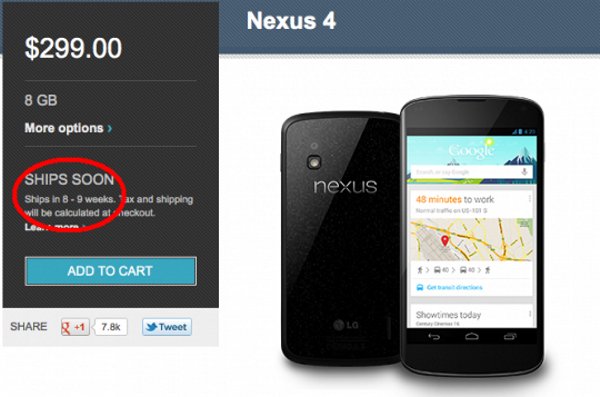 Desastre con el LG Nexus 4 y sus menos de 400.000 unidades vendidas