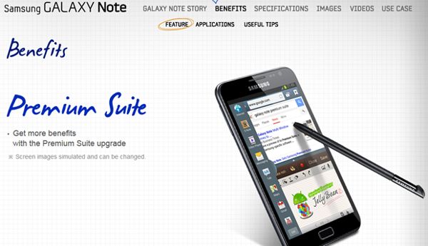 Premium Suite con Jelly Bean y multiventana para el Samsung Galaxy Note