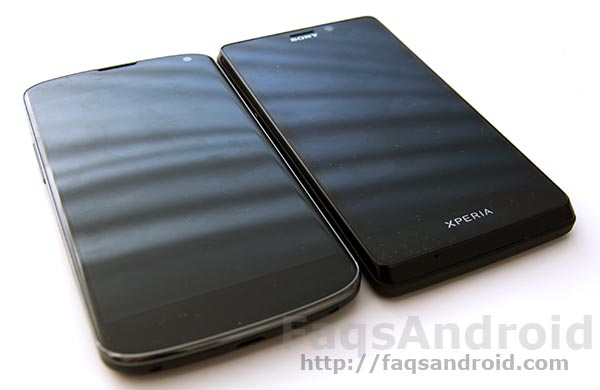 LG Nexus 4 y el Sony Xperia T con vídeo HD