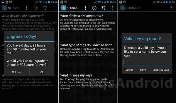 Desbloquea tu móvil o tablet Android con NFC vía NFCSecure