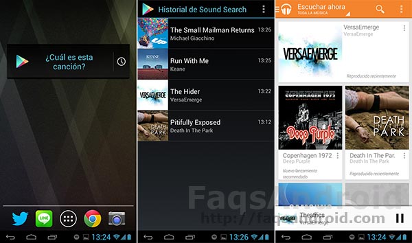El widget de Sound Search para Google Play Music ya disponible