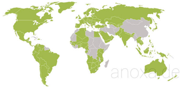 Google Play Store: mapas mundiales de disponibilidad de sus servicios