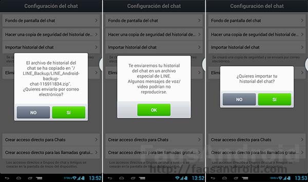 Line para Android: cómo crear, abrir y restaurar las copias de seguridad