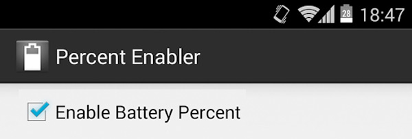 Cómo mostrar el porcentaje de batería en Android 4.4 Kit Kat