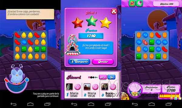 Candy Crush Saga para Android se actualiza con el modo DreamWorld