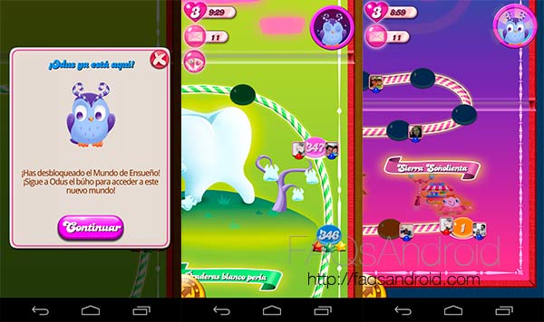 Candy Crush Saga para Android se actualiza con el modo DreamWorld