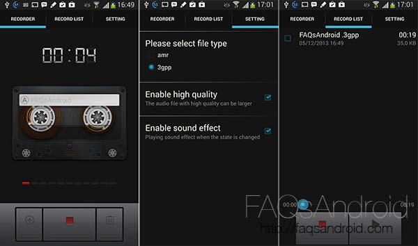 Las mejores aplicaciones para la grabación de sonido en Android: Grabadora de voz