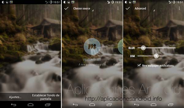 Cinco aplicaciones Android con las que cambiar los fondos de pantalla: Muzei