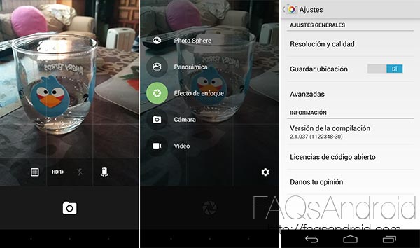 La cámara de Android KitKat se hace aplicación: ya en la Google Play Store