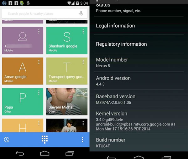 Imágenes de la nueva aplicación android de llamadas (dialer)