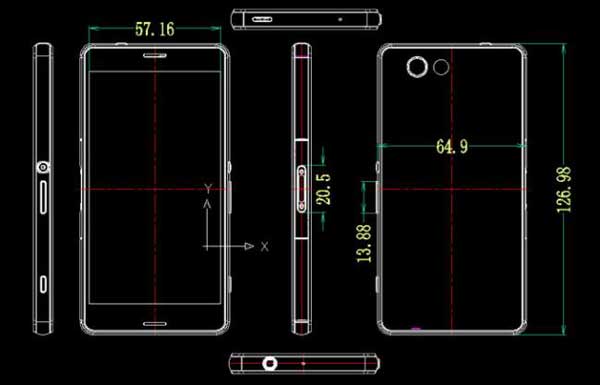 Filtrados los planos y medidas del Sony Xperia Z3 Compact
