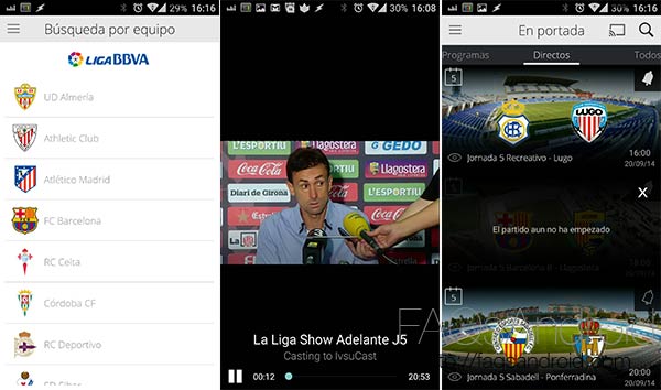 La Liga TV, toda la información con goles, partidos y soporte para Google Chromecast
