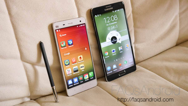 Samsung Galaxy Note 4 vs Xiaomi Mi4