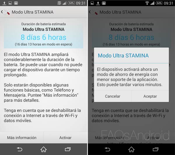 Todo sobre Stamina, cómo exprimir al máximo la batería de los Sony Xperia