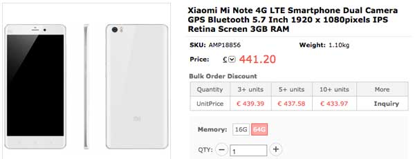 Los precios del Xiaomi Mi Note y Mi Note Pro y cómo comprarlo desde España