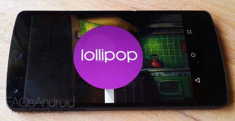 Android Lollipop en Nexus 5