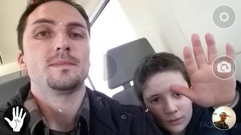Hazte selfies a lo LG G3 con Snapi: abriendo y cerrando la mano