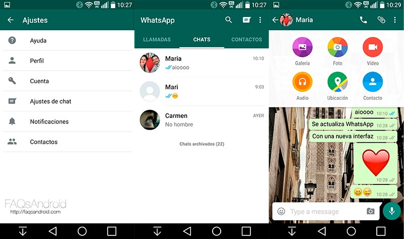 WhatsApp para Android se actualiza a Material Design