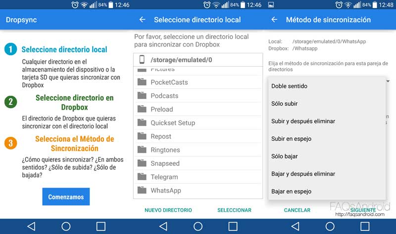 Cómo sincronizar WhatsApp con Dropbox o Google Drive