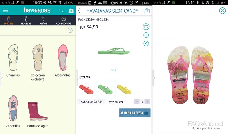 Elige tus chanclas Havaianas desde el móvil