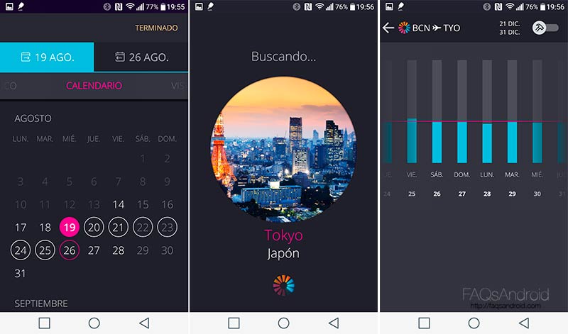 Momondo, comparador de vuelos y hoteles para Android