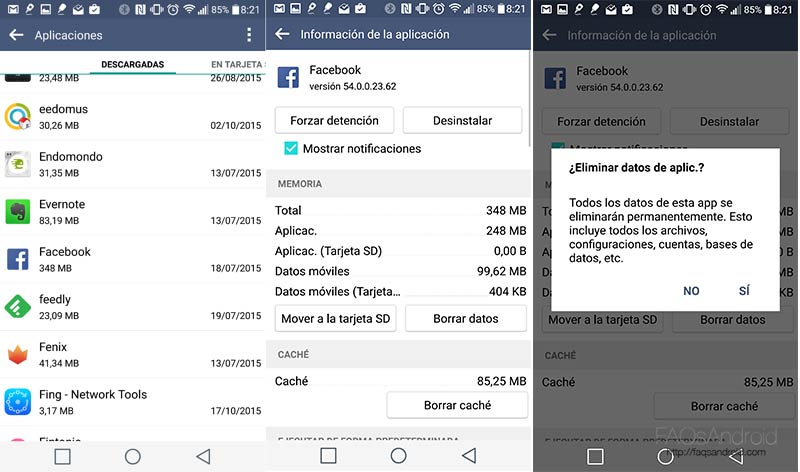 Trucos para optimizar la aplicación de Facebook para Android