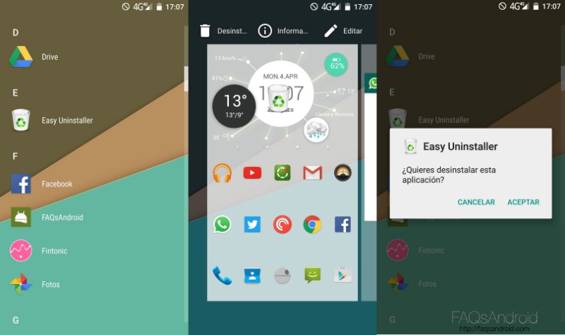 Desinstalar Aplicaciones Android Nova Launcher
