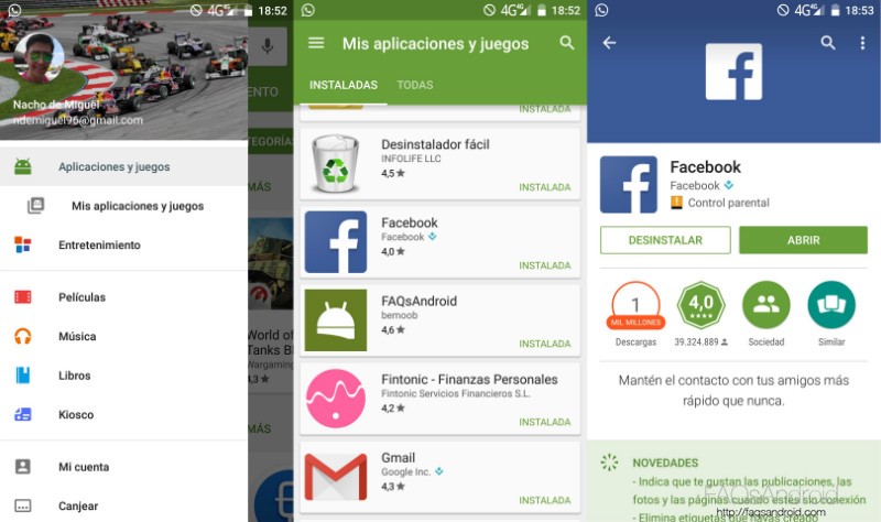 Desinstalar Aplicaciones Android Play Store
