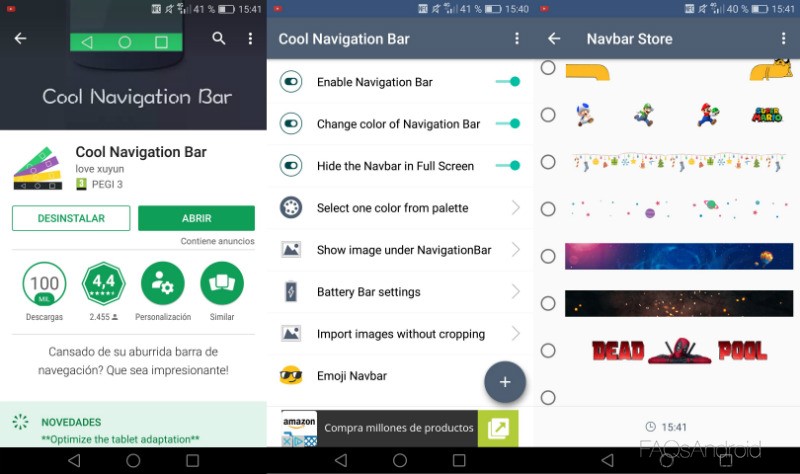 Cool Navigation Bar: cambia el aspecto de la barra de navegación en Android